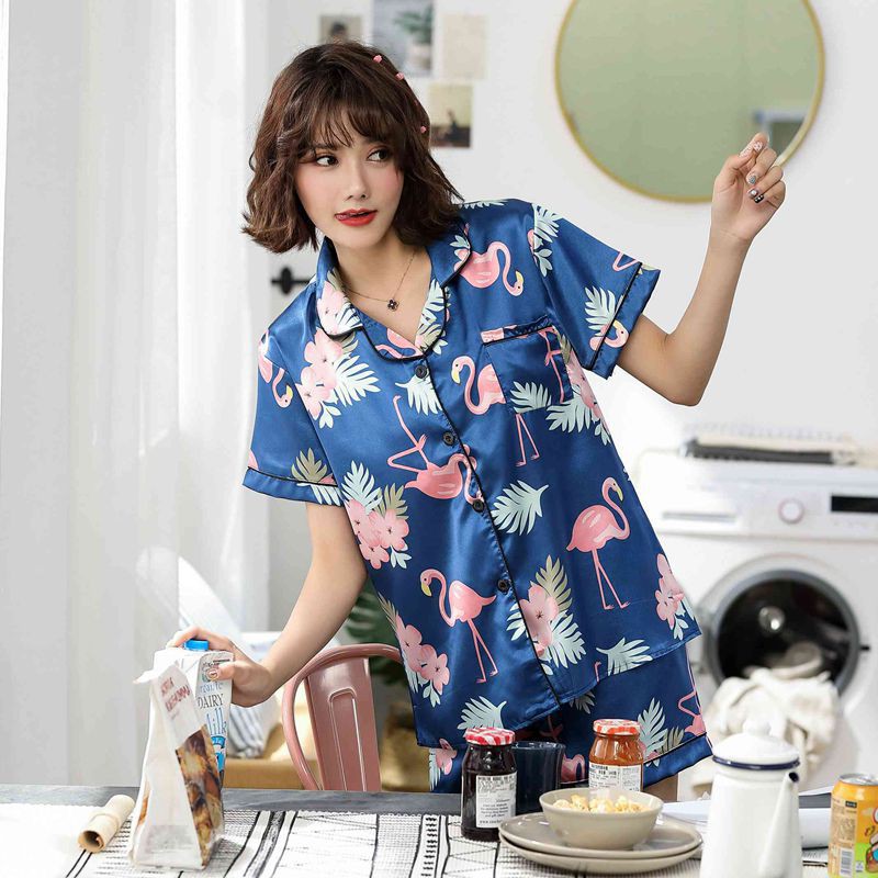 [Kèm ảnh thật tại shop] Pijama xanh hạc tropical