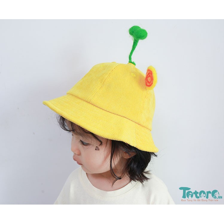 Nón Tai Bèo Maruko Nam Nữ Mũ Bucket Mầm Cây Tai Hạt Mầm size em bé 8-24 Tháng
