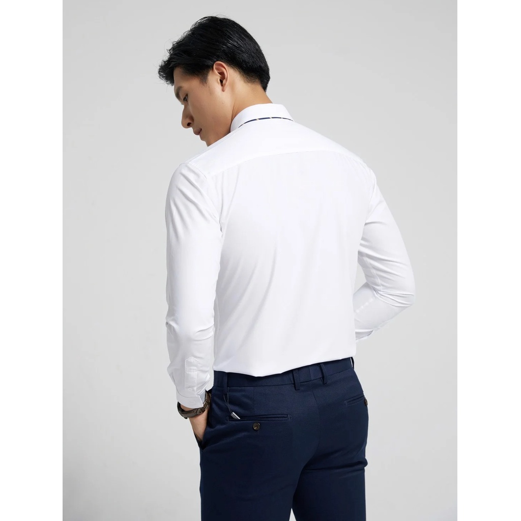 Áo sơ mi nam dài tay cơ bản có túi trắng trơn 4SMDB121TRK | BigBuy360 - bigbuy360.vn