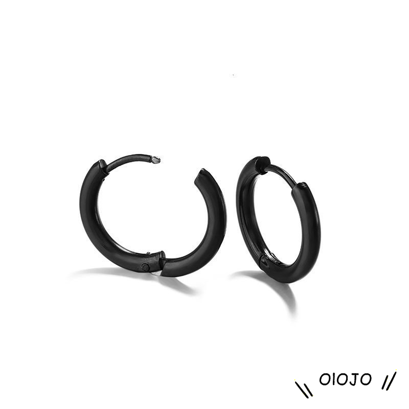 🌼1 Chiếc Bông Tai Khoen Tròn Bằng Thép Titan Không Gây Dị Ứng Phong Cách Hàn Quốc