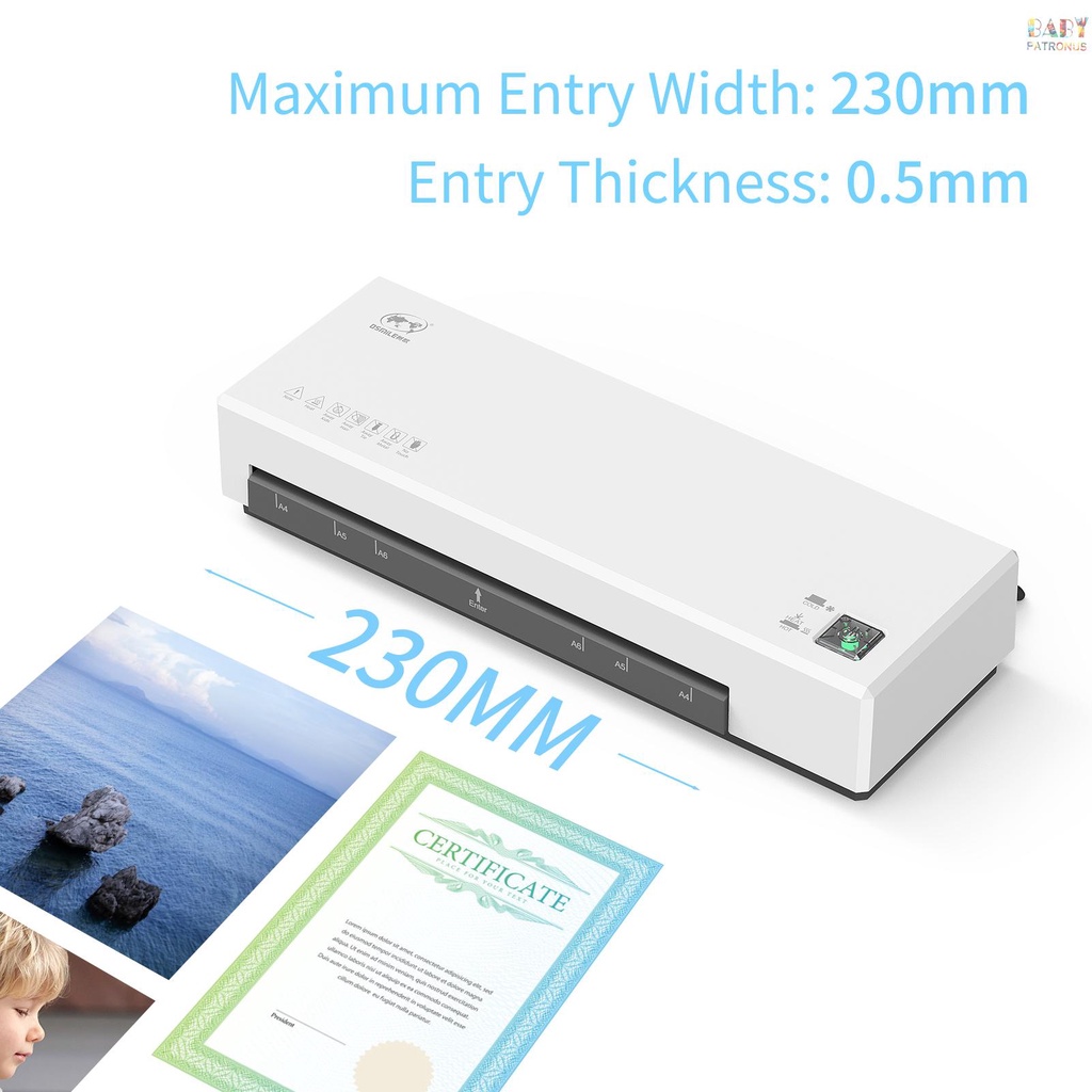 Set Máy Ép Nhựa A4 Cỡ A4 2 Hệ Thống 9 inches Max Rộng Rãi Phù Hợp Với Văn Phòng/Nhà Ở/Văn Phòng