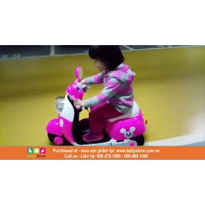 Xe máy điện trẻ em kiểu dáng Vespa Mickey
