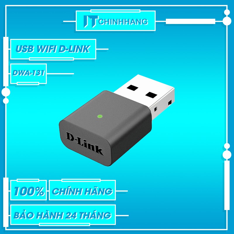 USB Wifi D-Link DWA-131 Chuẩn N Tốc Độ 300Mbps - Hàng Chính Hãng