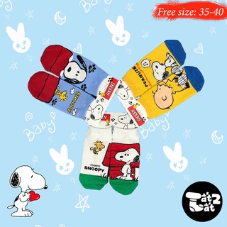Tất/ vớ Hàn Quốc hình Snoopy side by side