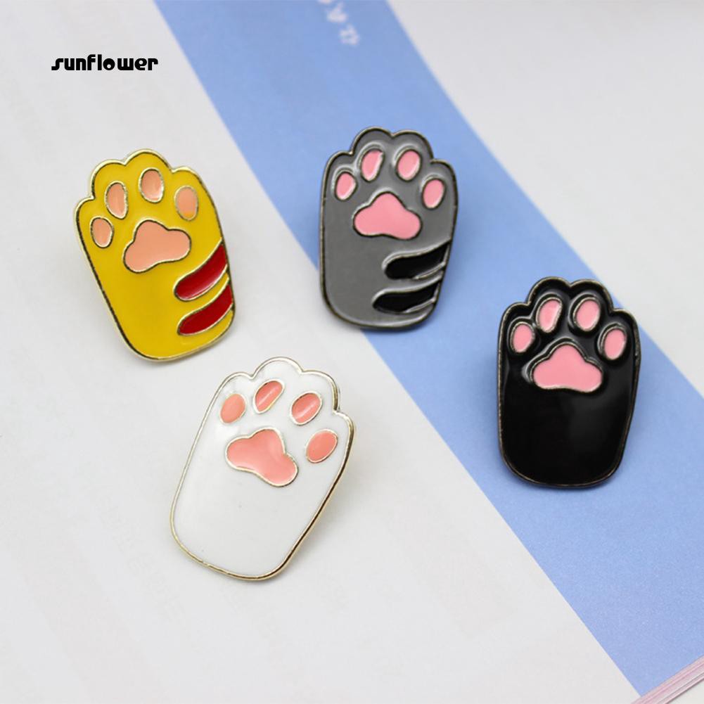 Ghim Cài Áo Hình Chân Chó Hoạt Hình Bằng Hợp Kim Cho Nữ