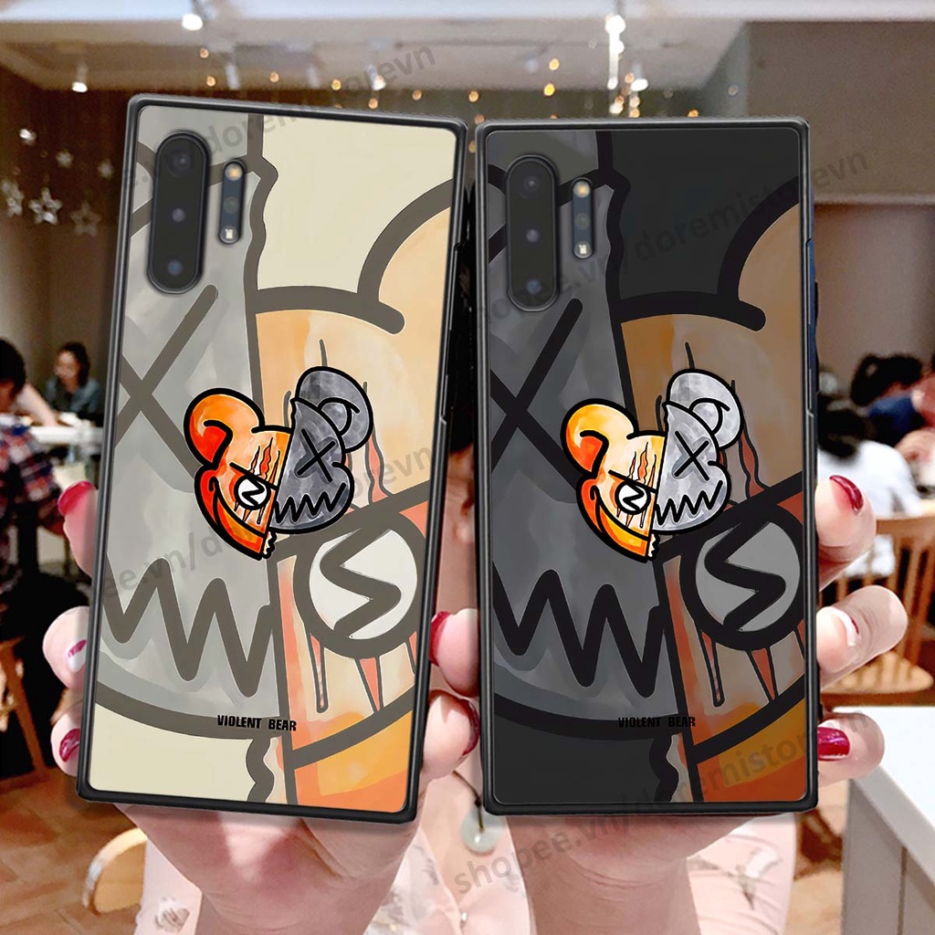 Ốp lưng Samsung Note 10 / Note 10 Plus / Note 10+ hình kaws, kith, bear brick nổi 3D phong cách độc đáo