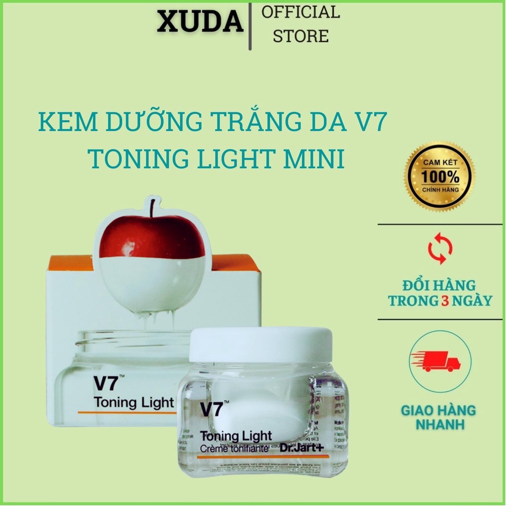 Kem dưỡng trắng da nâng tone v7 toning light dr lart + mini size 15ml chính hãng hàn quốc