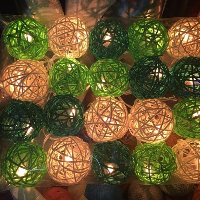 Dàn đèn nháy hình quả câu mây rất xinh xắn và đẹp