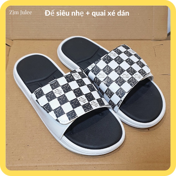 Dép quai ngang nam nữ ALCOH siêu nhẹ quai xé dán - Dép ulzzang đôi nam nữ 2022