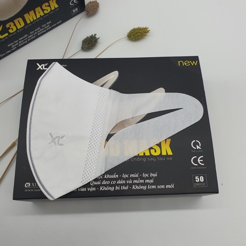 Khẩu trang Xl 3D mask hộp đen ( hộp 50 cái)