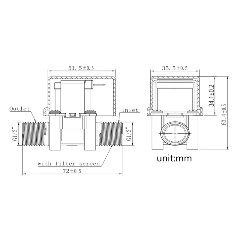 Van Điện Từ 1 / 2 &quot;Cho Van Nước DC 12V