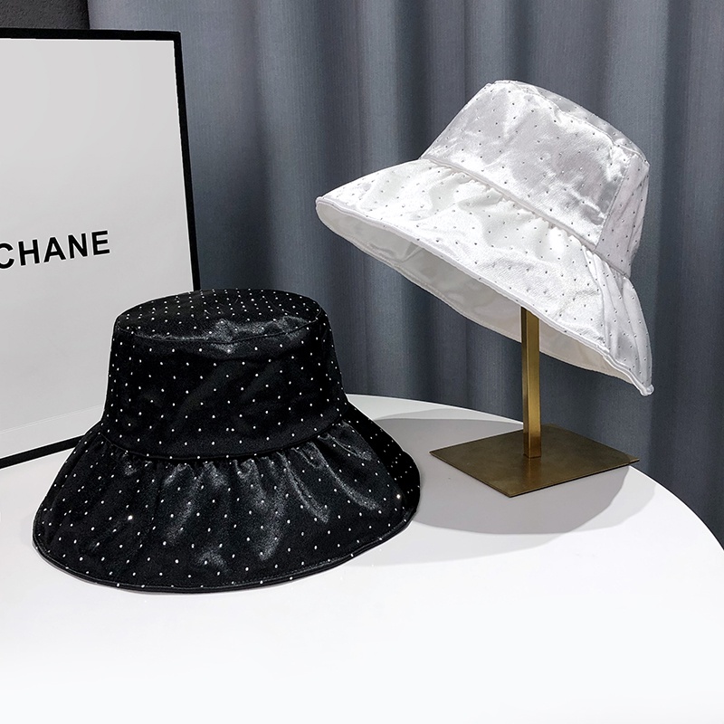 Mũ Tai Bèo Vành Rộng Đính Đá Phong Cách Phương Tây Thời Trang Mùa Hè Cho Nữ