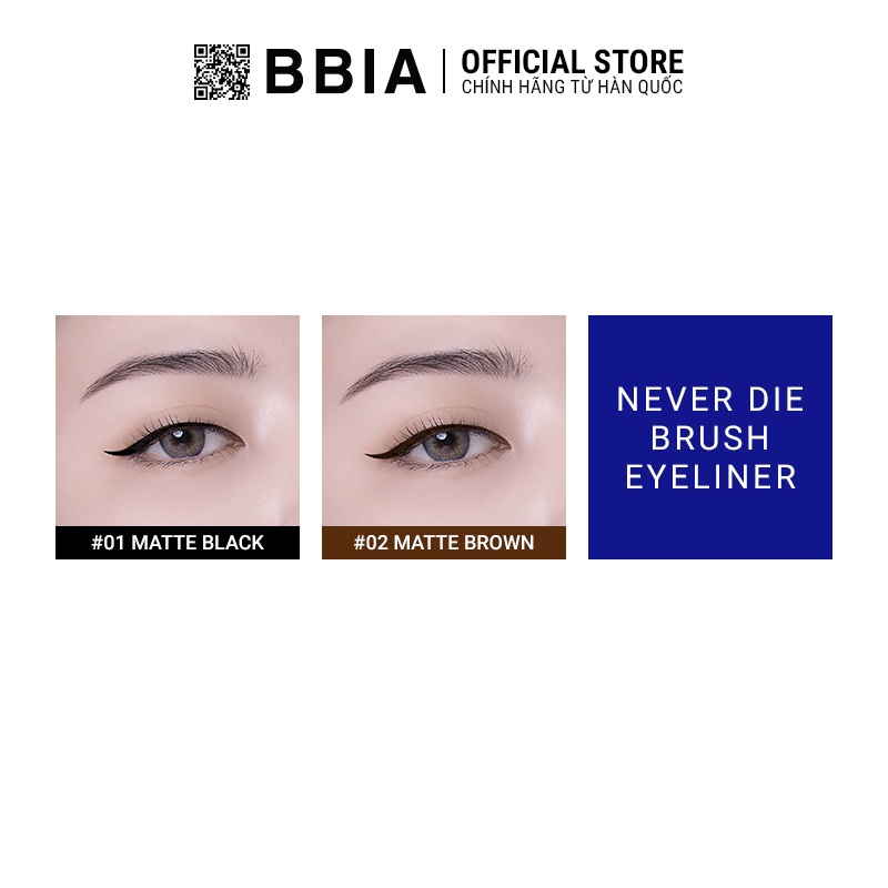 Kẻ Mắt Bbia Never Die Brush Eyeliner (2 màu) 0.4g Bbia Official Store