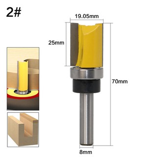 Bộ 4 mũi phay gỗ thẳng bi ngược