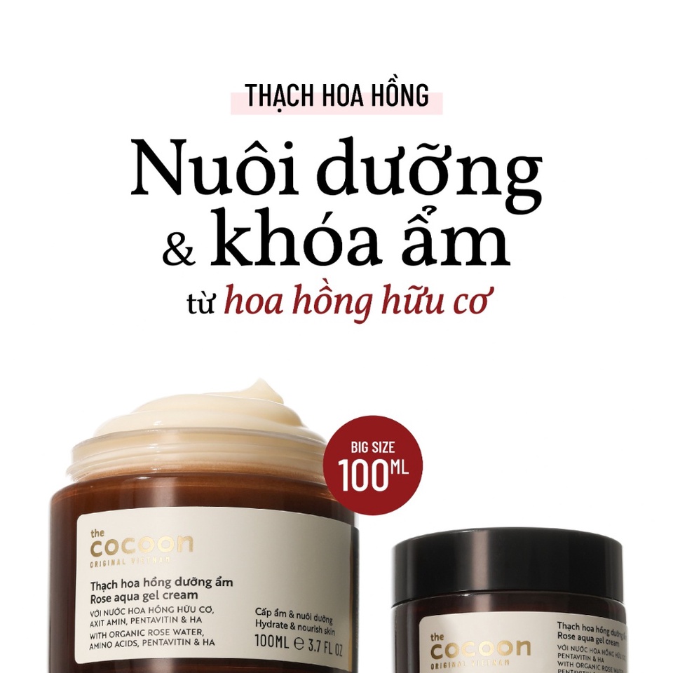[Bigsize] Thạch Hoa Hồng Dưỡng Ẩm Cocoon 100ml