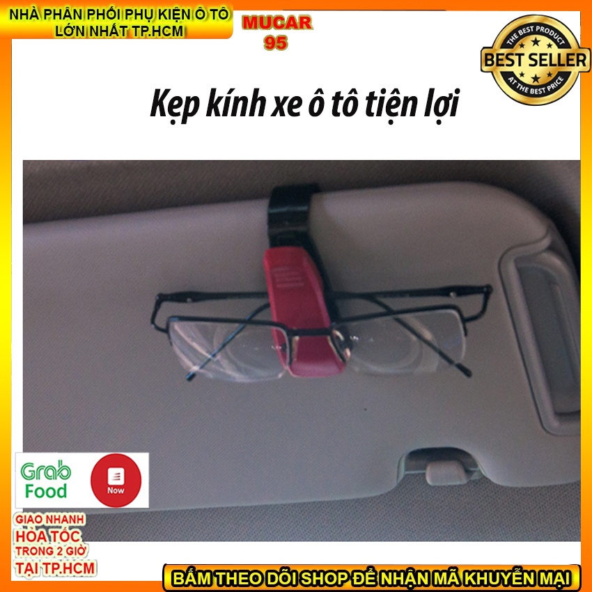 Kẹp giữ mắt kính trên xe hơi, trên tấm chắn nắng ô tô tiện lợi, thời trang (4 màu)