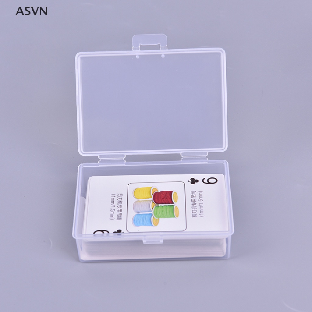 Asvn❤ Bộ 2 Hộp Nhựa Trong Suốt Đựng Bài Poker Tiện Dụng Ốp