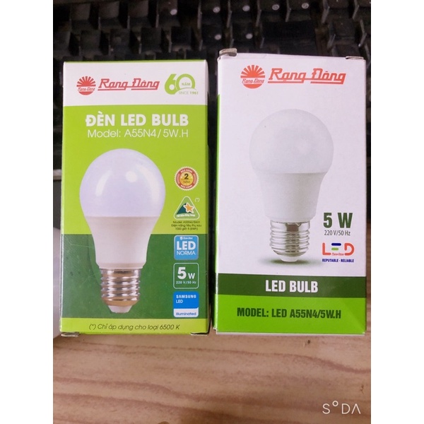 Bóng đèn học chống cận LED RẠNG ĐÔNG 5W đui xoáy E27