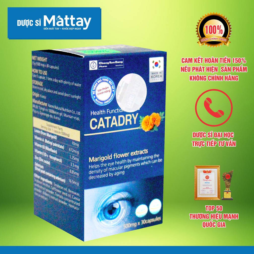 ❤️ Catadry - Chai 30 Viên - Tăng Cường Sức Khỏe Đôi Mắt