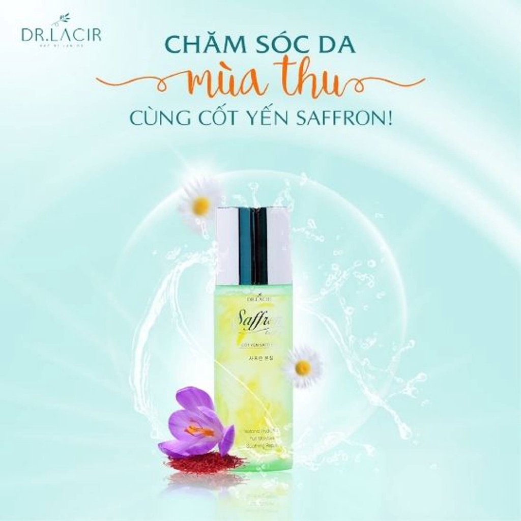 Toner cấp ẩm Dr. Lacir Cốt Yến Saffron se khít lỗ chân lông chống lão hóa da 100ml LM15