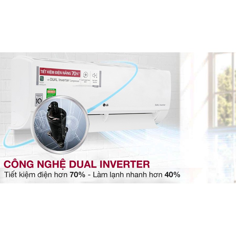 Máy lạnh LG Inverter 1 HP V10ENW1 (Miễn phí giao tại HCM-ngoài tỉnh liên hệ shop)