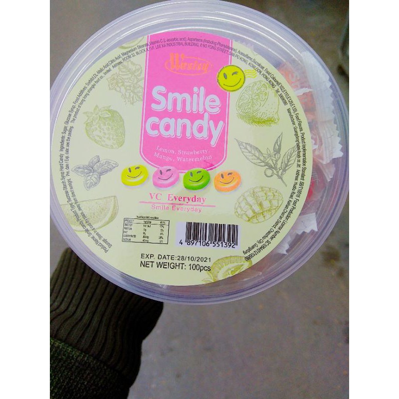 1 hộp kẹo mặt cười ( 100 viên) smile candy
