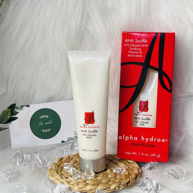 Tẩy da chết hóa học Alpha Hydrox AHA soufflé 12% Glycolic Aha