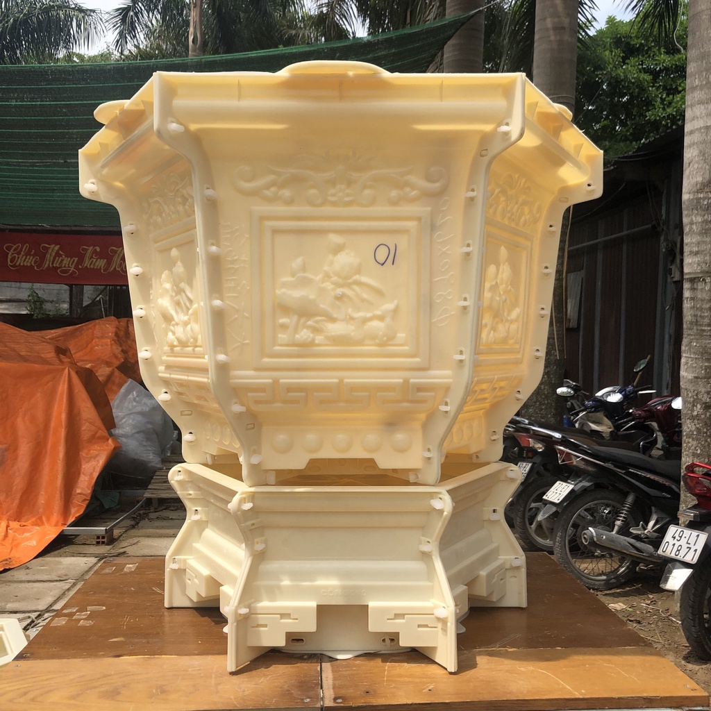 KHUÔN CHẬU LỤC GIÁC 80 KÈM CHÂN ĐÔN