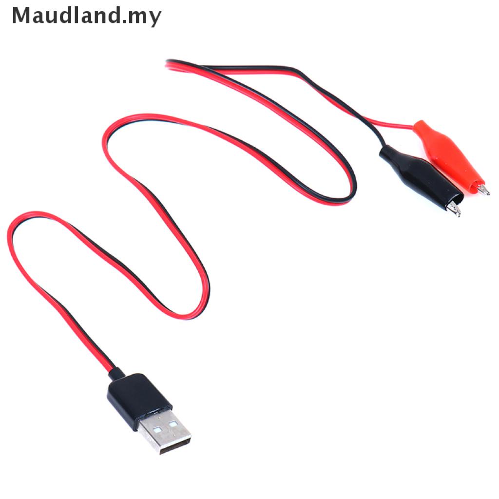 1 dây cáp kẹp cá sấu chuyển đổi nguồn USB