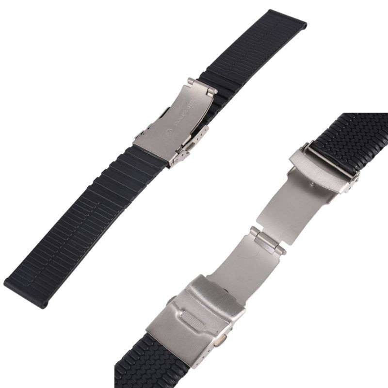 20/22/24mm Silicon Waterproof Foldable Watch Strap Swimming Watch