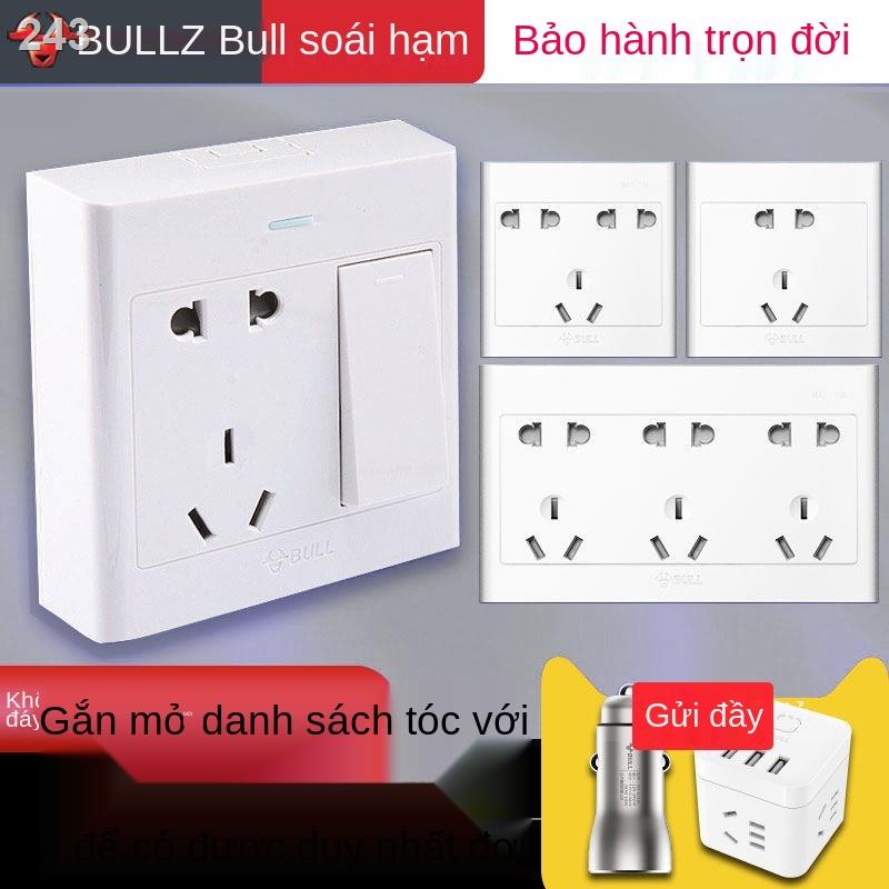 CBộ ổ cắm điện bảng điều khiển công tắc gắn trên bề mặt Bull với dây mở tường gia đình loại 86 lỗ năm