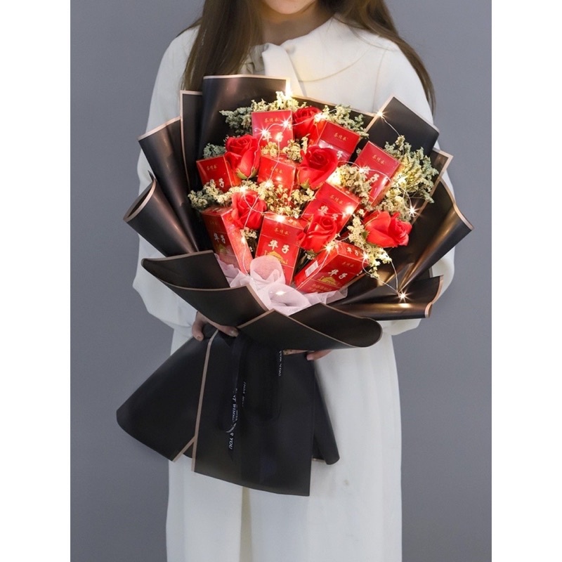 Giấy gói hoa cao cấp trơn có viền nhiều mẫu kích thước 58cm*58cm