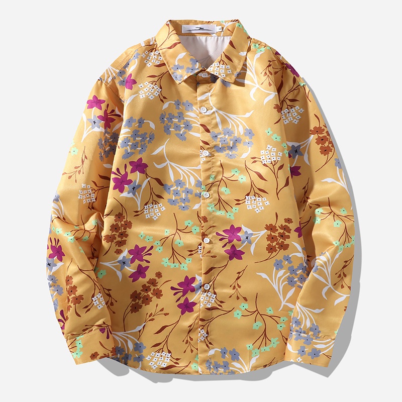 Áo sơ mi dài tay màu nhuộm thời trang cho nam 10 mẫu tùy chọn size M-3XL