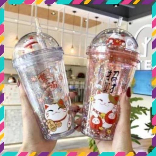 Ly Nhựa Cao Cấp Mèo Thần Tài