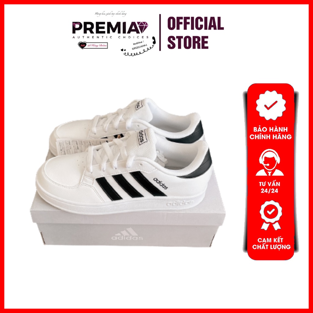 Giày Thể Thao Adidas Mũi Sò Màu Trắng Sọc Đen Full Size Hàng Chính Hãng Đi Êm Chân Dễ Kết Hợp Đồ