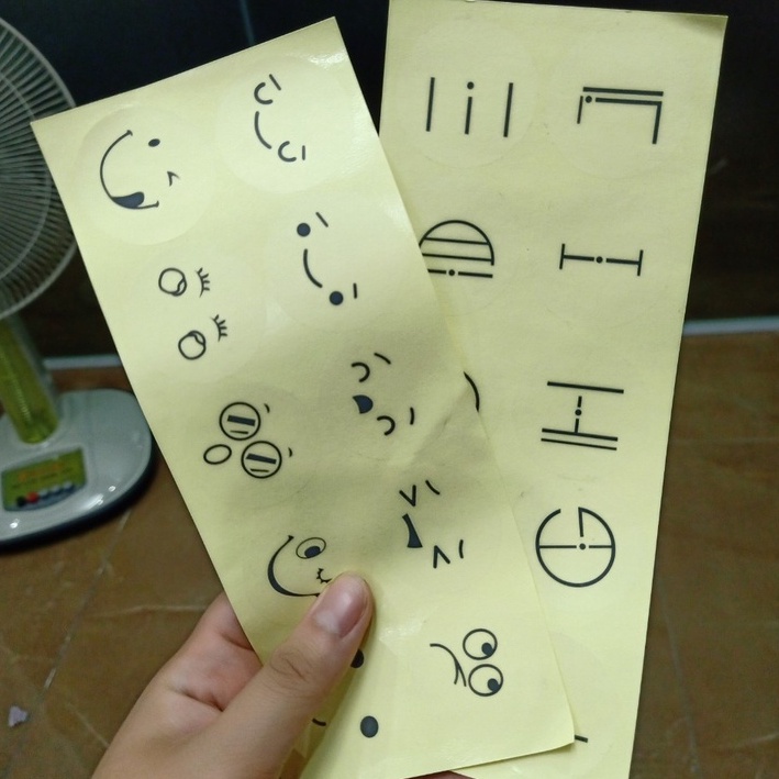 Set 3 Miếng Dán Sticker Bộ Nhả Kem Siêu Đáng Yêu