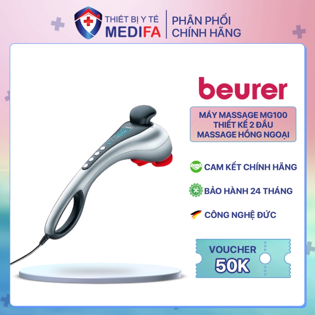 Máy Massage Cầm Tay Cao Cấp BEURER MG100 Thiết Kế 2 Đầu Mát Xa Hồng Ngoại | BH Chính Hãng 24 Tháng