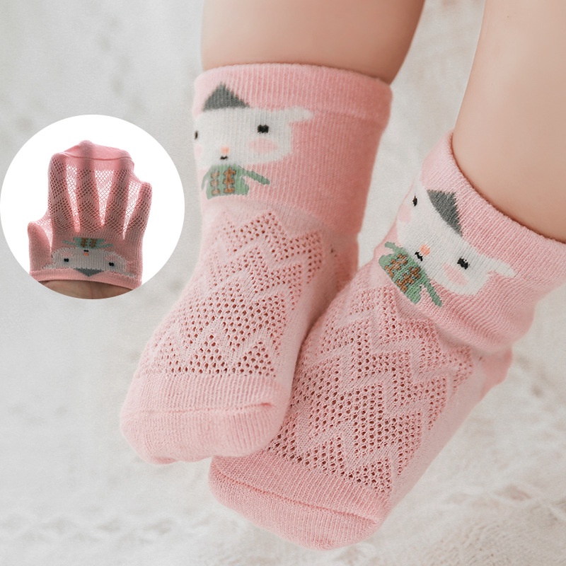 Vớ lưới thoáng khí họa tiết hoạt hình cho bé