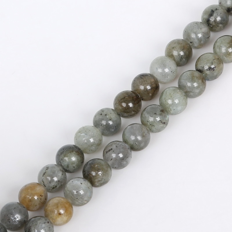 Chuỗi hạt đá mặt trăng tròn dùng làm đồ trang sức 4/6/8/10/12mm 15.5inch