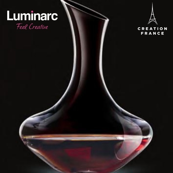 Bình Thở Rượu Vang Decanter Thuỷ Tinh Luminarc Rennes 1.3L - LUREP9380