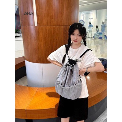 Ba Lô Rút Dây Phong Cách Đường Phố Hàn Quốc Mới