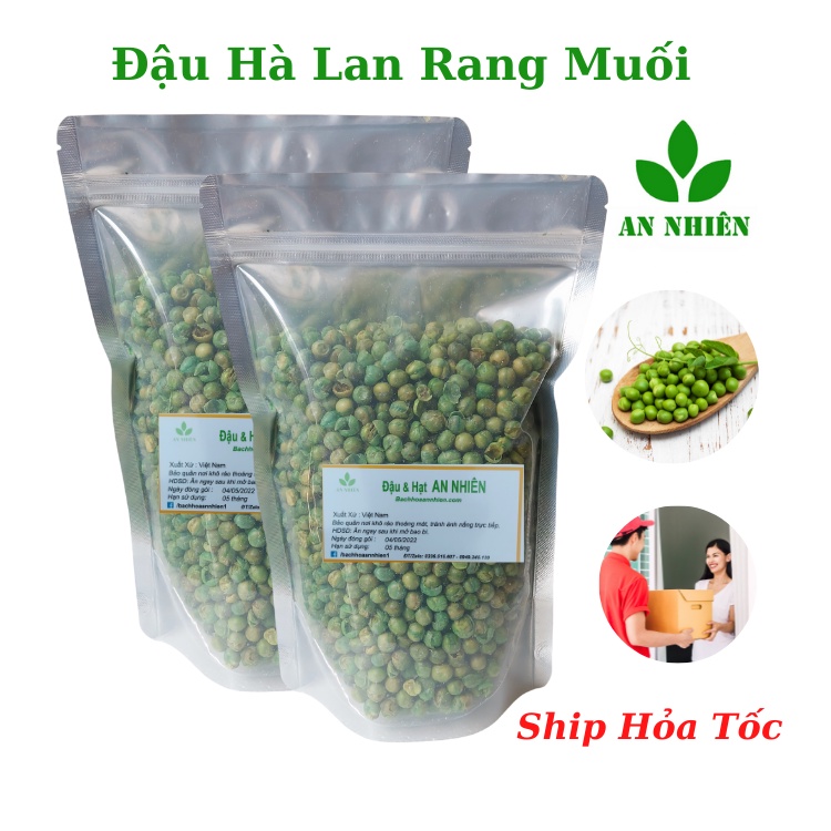 Đậu hà lan rang muối giòn ngon An Nhiên đồ ăn vặt dinh dưỡng tốt cho sức khỏe