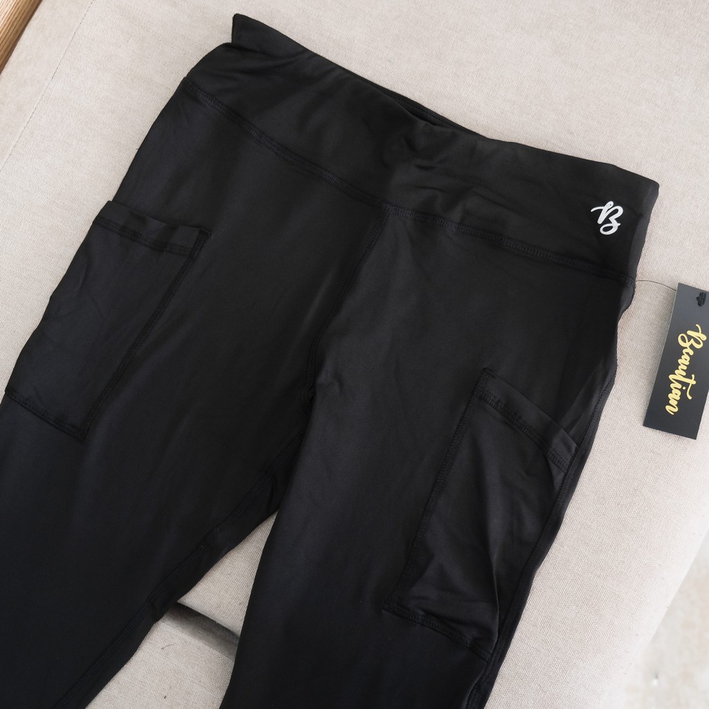 Quần legging cotton Nữ, quần tập dài nữ có túi 2 bên hông dành cho các chị mặc nhà hay đi tập, đạp xe, đi bộ | BigBuy360 - bigbuy360.vn