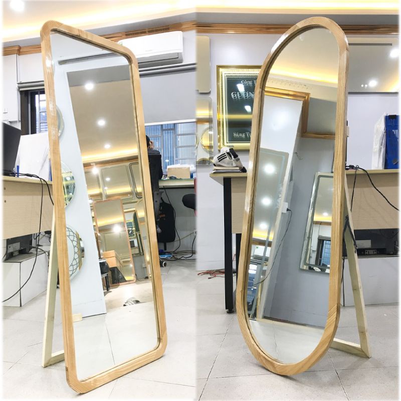 Gương soi toàn thân khung GỖ kích thước 170 x 60cm và 160 x 50cm