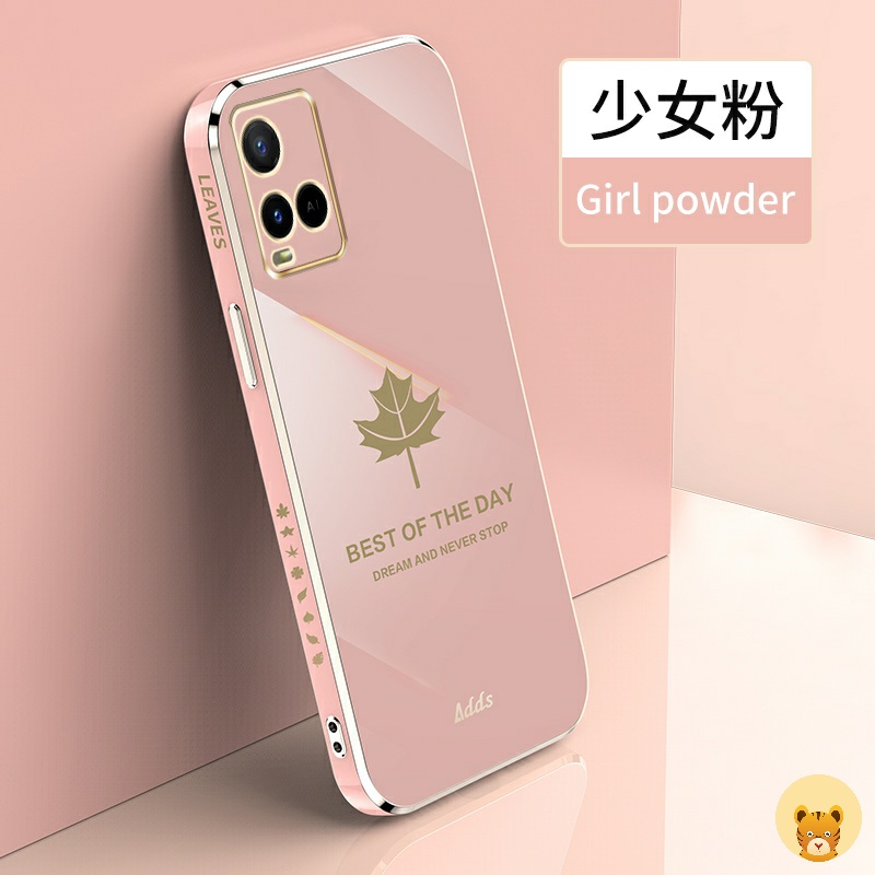 Ốp Điện Thoại Mạ Điện Sang Trọng Kèm Dây Đeo Cho Vivo Y21 Y33S Y21T Y21S