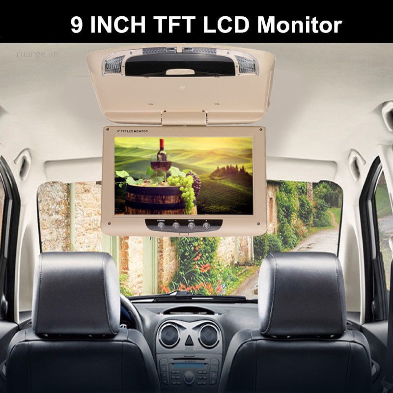 Màn hình màu TFT LCD 9 inch gắn xe hơi + điều khiển