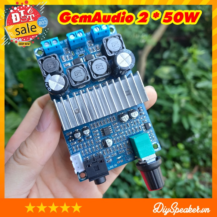 Mạch GEMAUDIO khuếch đại âm thanh 2.0 TPA3116 100W * 2 và 50W*2  từ DiySpeaker