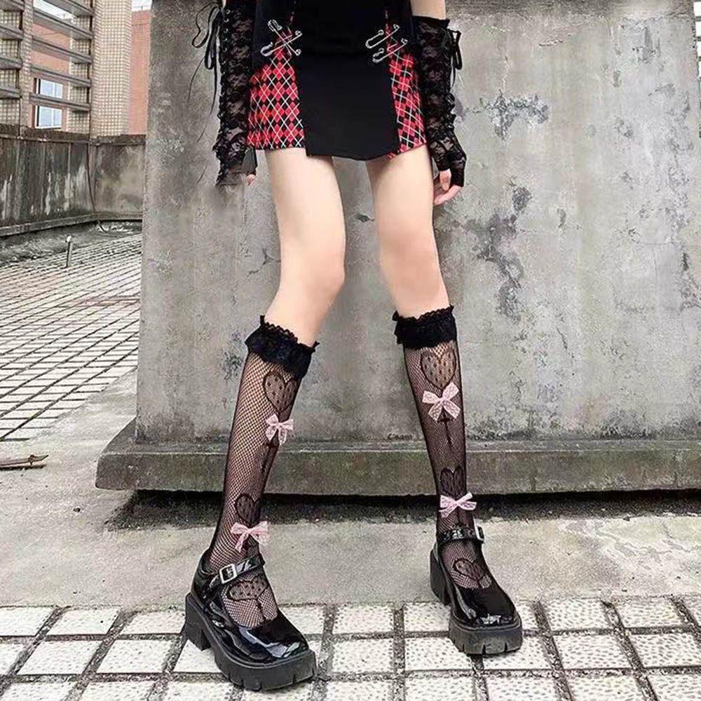 PATH Kawaii Tights Stocking Bowknot Fishnet socks Over-knee-socks Lolita Stockings Long Sock Ultra-thin Hosiery High Tube
