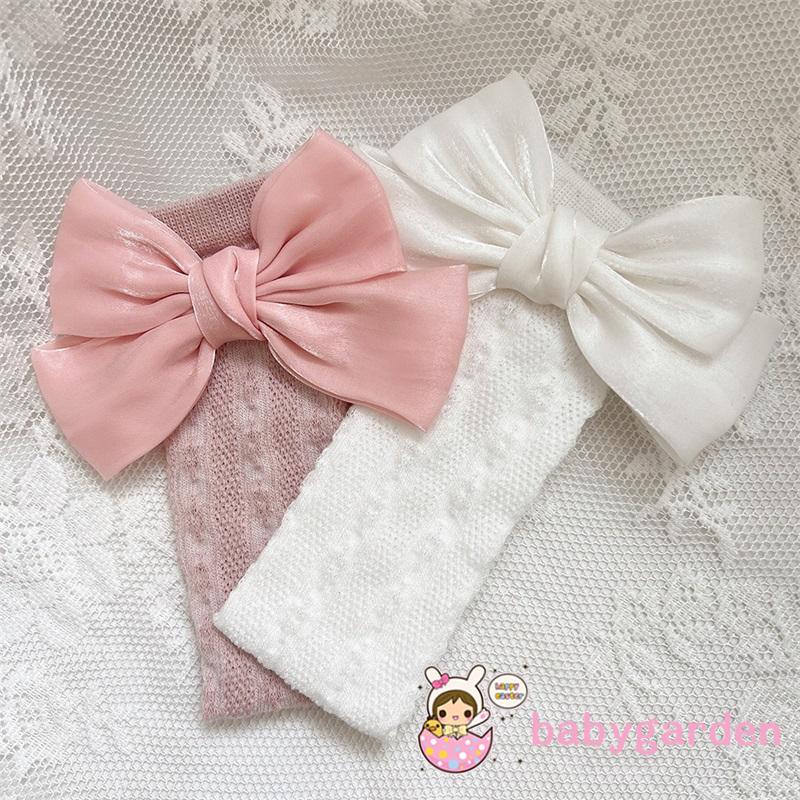 Đôi Vớ Thoáng Khí Đính Nơ Xinh Xắn Cho Bé Gái 3-8 Tuổi