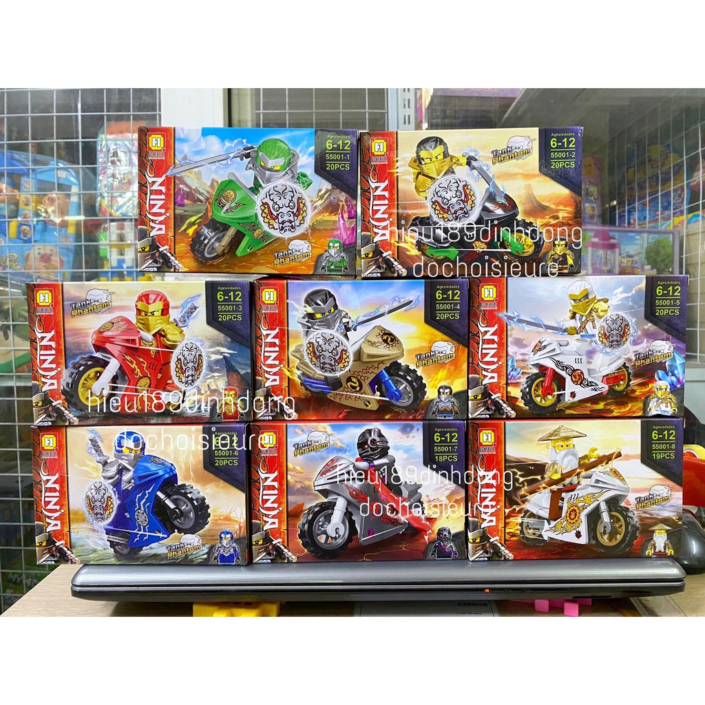 Lắp ráp xếp hình Ninjago xe máy ninja 55001